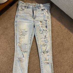 Distressed Light Blue Women's Jeans